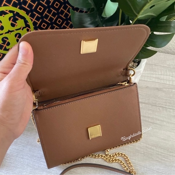 New,Tory Burch emerson chain crossbody wallet - Picture 5 of 10